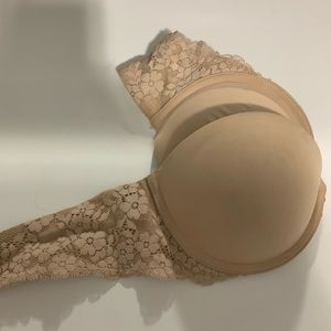 Aerie Nude Strapless Push-up Bra 34B